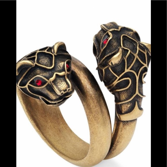Gucci double tiger ring NWT